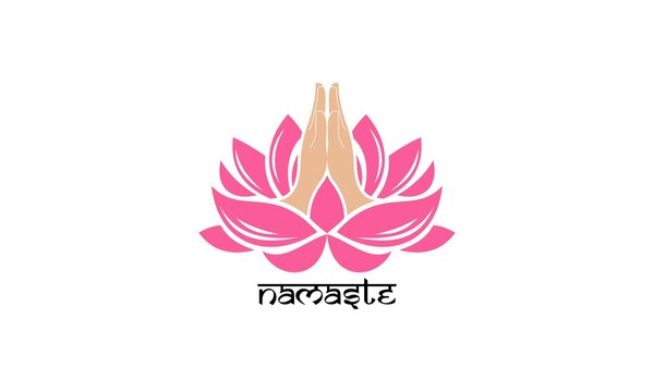 Namaste yoga logo template. Best logo design