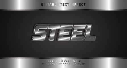 steel text effect editable