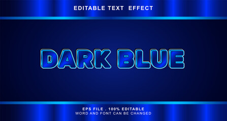 Fototapeta premium dark blue text effect editable