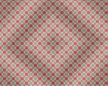 Patr&oacute;n decorativo figuras sim&eacute;tricas, estrellas rosa, caf&eacute; y gris