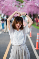 portrait woman young park beautiful fashion