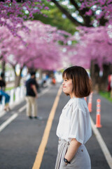 portrait woman young park beautiful fashion