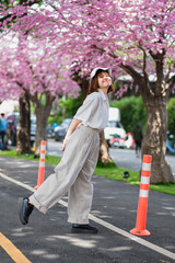 portrait woman young park beautiful fashion