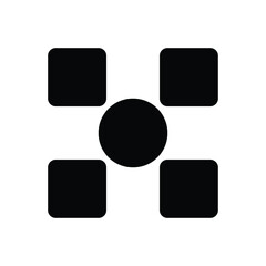 Black solid icon for among