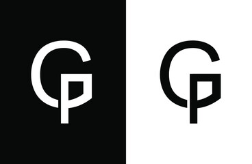 GP logo letter design on luxury background. GP logo monogram initials letter concept. PG icon logo design. GP elegant and Professional letter icon design on black background. P G GP PG 