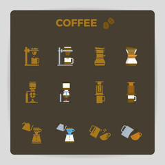 coffee icon set.