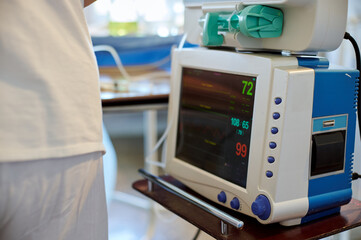 Monitor of vital processes in the operating room.