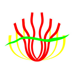 red and yellow ribbon