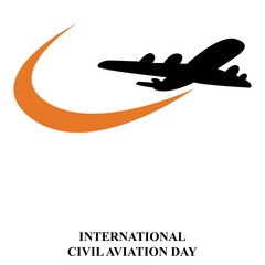 International Civil aviation day. Vector Illustration simple eps 10