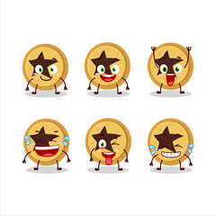 Cartoon character of bread star with smile expression