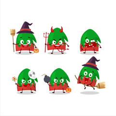 Halloween expression emoticons with cartoon character of dwarf hat