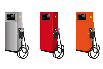 dispenser for gas stations in different colors