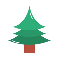 merry christmas, tree ornament decoration cartoon flat icon