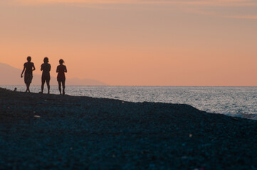 Silhouette and sunset view, Dili Timor Leste