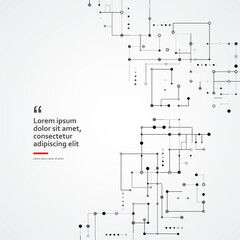 Social media background. Dotted line. Connected square lines