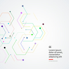 Abstract network design. Digital technology background. Creative vector banner illustration. Connection structure