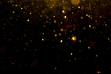 Abstract gold bokeh defocus by neon lights blur