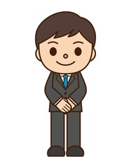 歓迎 立っている スーツ 男性