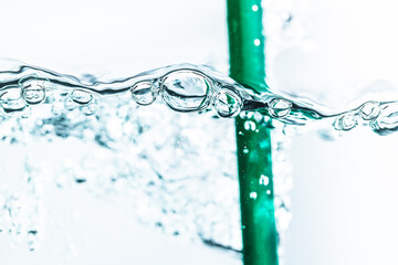 Clear clean water ready to drink freshly