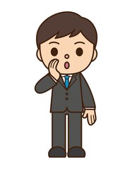 耳打ち スーツ 男性