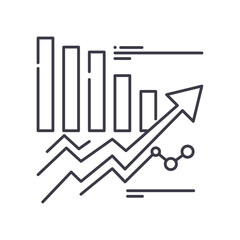 Strategic plan concept icon, linear isolated illustration, thin line vector, web design sign, outline concept symbol with editable stroke on white background.
