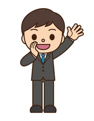 呼ぶ スーツ 男性