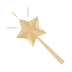 magic wand fantasy cartoon flat icon