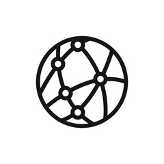 Obraz premium Global technology or social network icon design isolated on white background