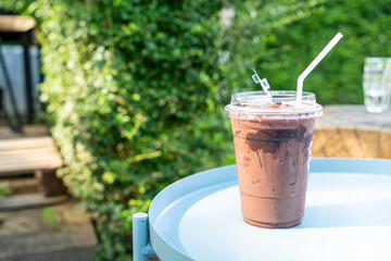 double (milk chocolate and dark chocolate) milkshake