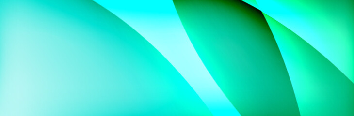 Fluid gradient neon color waves, vector abstract background