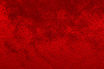 Red luxury wool natural fluffy fur wool skin texture  close-up use for background