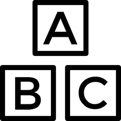 
Alphabet Blocks Flat Vector Icon
