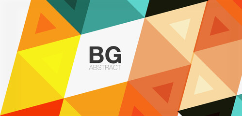 Mosaic triangle pattern abstract background for cover, banner, flyer and poster and other template
