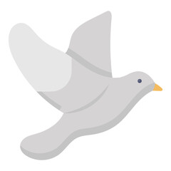 
Flying bird flat icon design, dove flat icon style 

