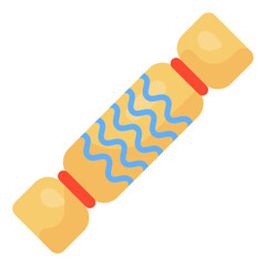 
Wrapped candy flat icon style 
