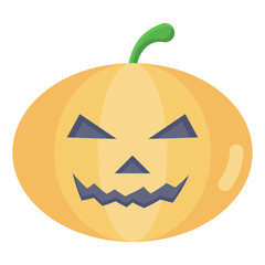 
Scary pumpkin vector, halloween decorative element 
