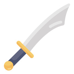 
Icon of sword in flat editable design
