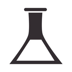 biology chemistry test tube science element silhouette icon style