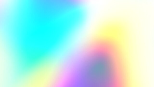 Blurred holographic pastel colors rainbow background for a Christmas new year party. Abstract psychedelic hypnotic movement. Pink orange yellow green blue purple