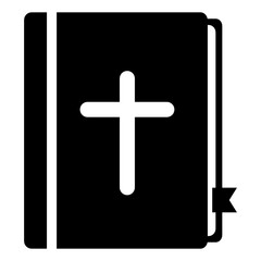 Obraz premium A holy book, bible flat icon design 
