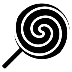 
Swirl lollipop flat vector icon, confectionery food 
