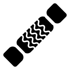 
Wrapped candy flat icon style 
