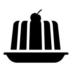 
A sweet pudding with topping, coagulated dish 
