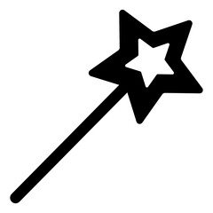 
A fairy magical equipment, magic wand flat icon
