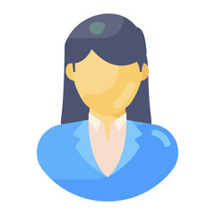 
A flat design of businesswoman icon
