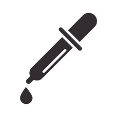 biology dropper science element silhouette icon style
