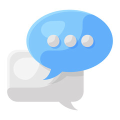 Two chat bubbles denoting communication icon