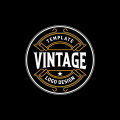 Fototapeta na wymiar Elegant Vintage Retro Badge Label Emblem Logo design inspiration