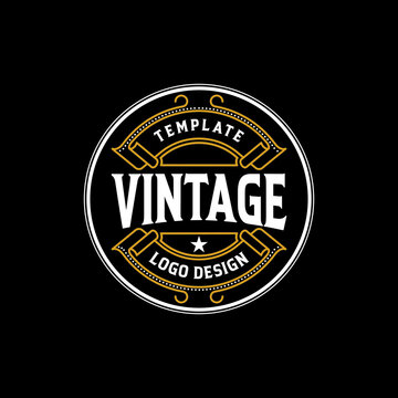 Elegant Vintage Retro Badge Label Emblem Logo design inspiration