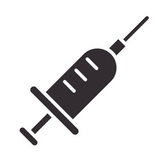 biology medical syringe science element silhouette icon style